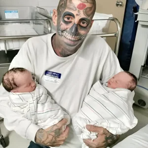 Heavily tattooed dad faces backlash before wife reveals the truth