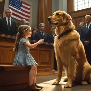 Little Girl Gives Secret Signal to Dog in Courtroom! Judge FREEZES When He Realizes All the Truth…