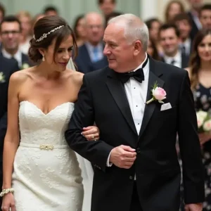After 25 years, the father came to his daughter’s wedding — but he was turned away… And moments later, the crying spread among everyone present.