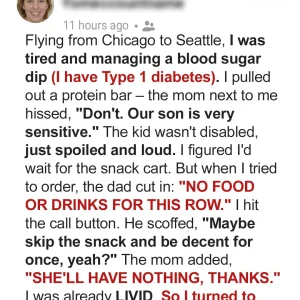 Rude Parents Demanded I Not Eat on the Plane Because Their Spoiled Kid ‘Might Throw a Tantrum’ – I Taught Them a Lesson Instead