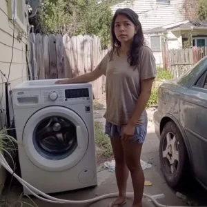 Poor Young Mom Buys Old Washing Machine She Could Barely Afford, Then Finds Note Inside