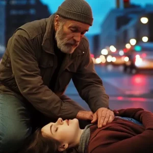 THE HOMELESS MAN saved the MILLIONAIRE’S wife. And in the morning, he woke up in the hospital himself. What the rich man did next sh0cked everyone…