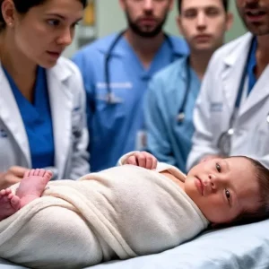 The medical staff couldn’t take their eyes off the newborn, but within a minute they were faced with an unexpected moment that gave everyone present goosebumps