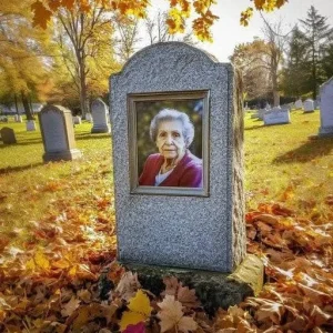 MY GRANDMOTHER ASKD ME TO CLEAN THE PHOTO ON HER HEADSTONE EXACTLY A YEAR AFTER HER DEATH WHEN I REMOVED THE PHOTOGRAPH I SCREAMED THIS CANT BE