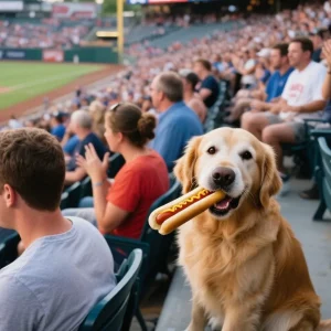 MY DOG STOLE A HOT DOG AT THE BALLGAME—BUT INSTEAD OF GETTING MAD, THE CROWD DID SOMETHING I NEVER EXPECTED