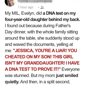 My MIL Screamed My Daughter Isn’t My Husband’s at Father’s Day Dinner and Waved a DNA Test – My Mom’s Response Made Her Go Pale