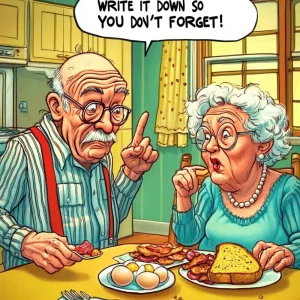 An elderly couple were having memory problems