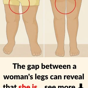 The gap between a woman’s legs can reveal that she is…