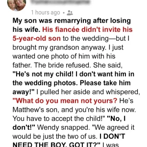 My New DIL Screamed, ‘He’s Not My Child!’ and Banned My Grandson from the Wedding Photos—So I Stepped in to Show Everyone Who She Really Is