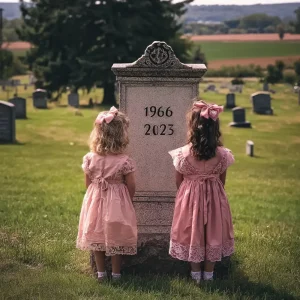 Girls visit dad’s grave to “show him” their new dresses as he requested: They see 2 boxes with their names on them