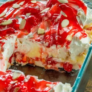 Heaven on Earth Cake, also known as Cherry Angel Trifle