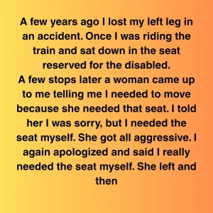She Said I Was “Faking It” For A Seat—Then The Conductor Stepped In