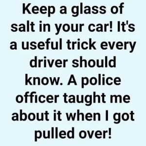 The Surprising Reason Drivers Are Keeping Salt in a Glass Inside Their Cars
