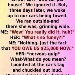 One Car Per House? Neighbor’s Plan Backfires Big Time