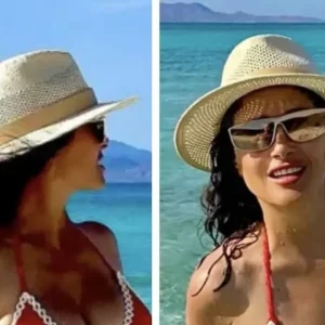 Salma Hayek fires up internet with sizzling bikini shots on yacht, fans say her gray hair is a ‘crown’