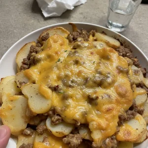 Cheesy Hamburger Potato Casserole Recipe