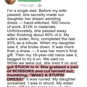 She Ruined My Daughter’s Wedding Dress—But What My Sister Did Next Changed Everything