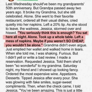 A Waitress Mocked My Grandma’s Tip—She Didn’t See My Response Coming
