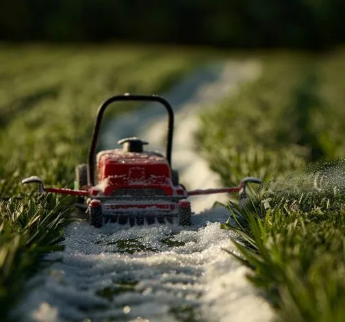 My father in law mows our lawn every week but leaves a big spoon of sugar in the yard after. Why on earth would he do this?