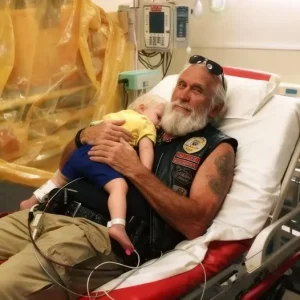 Biker Held The Screaming Toddler For 6 Hours When Nobody Else Could Calm Him Down