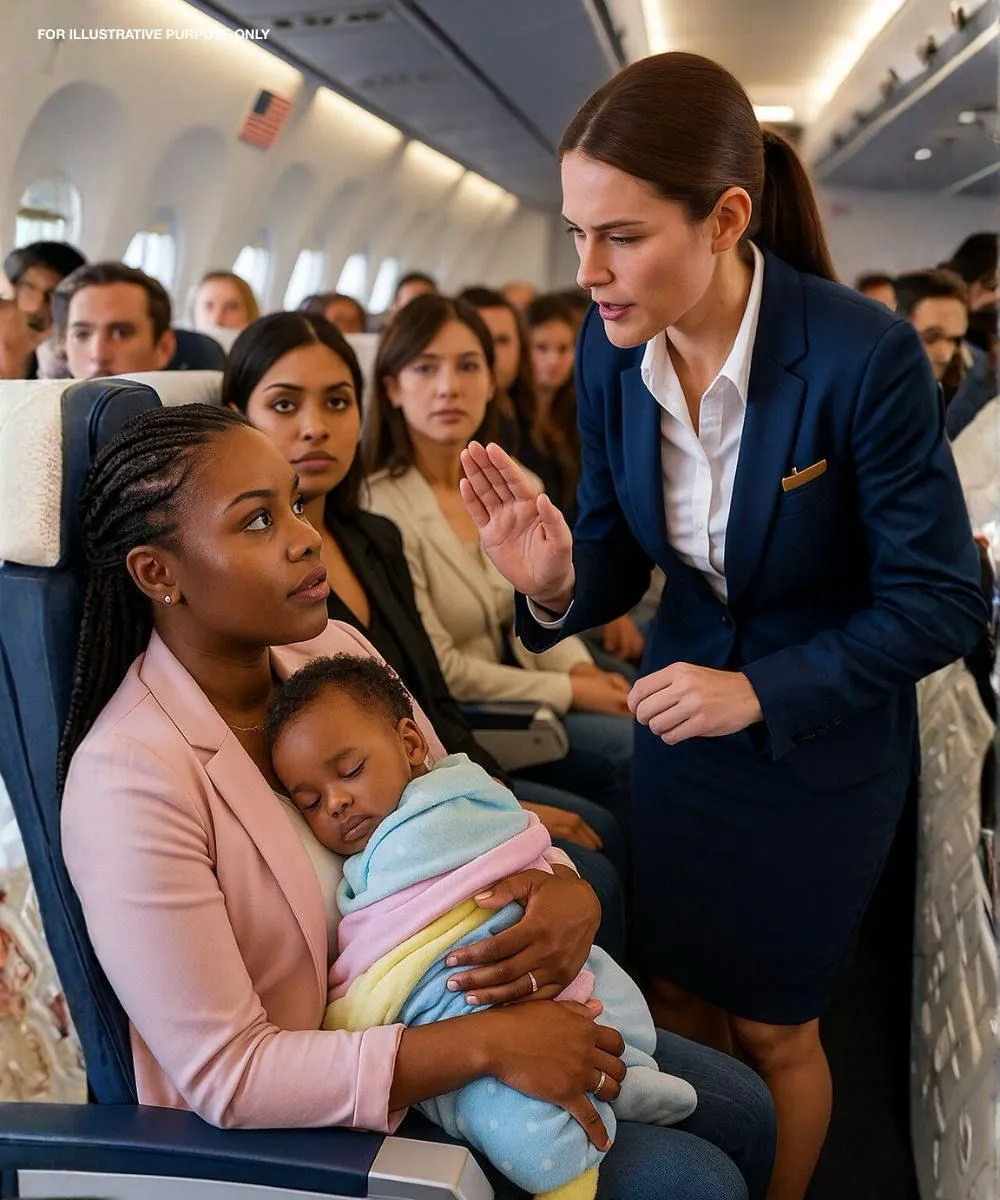 She Was Quietly Rocking Her Baby in First Class When a Flight Attendant Scolded Her Then a Single Calm Voice Over the Intercom Changed Everything Forever