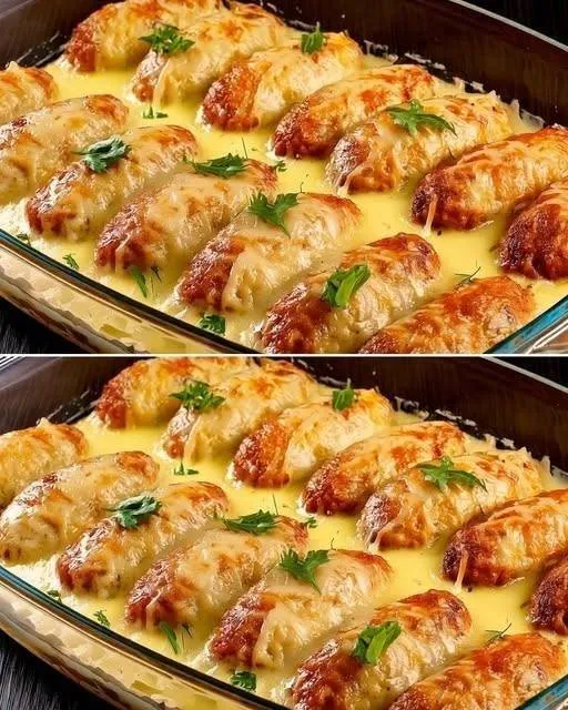 Daily Favorite Stuffed Cabbage Rolls on a Vegetable Bed