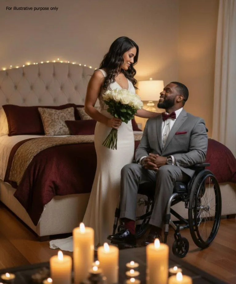 At 40, I agreed to marry a man with a disabled leg. There was no love between us. During our wedding night, I trembled as I lifted the blanket and discovered a sh0cking truth.