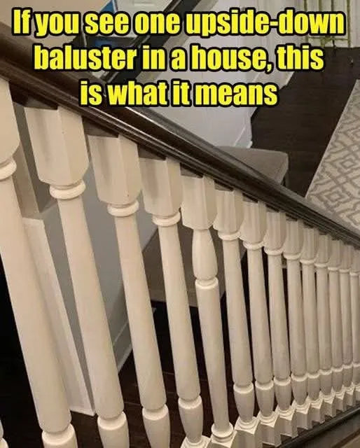 The Hidden Meaning Behind the Upside-Down Staircase Baluster