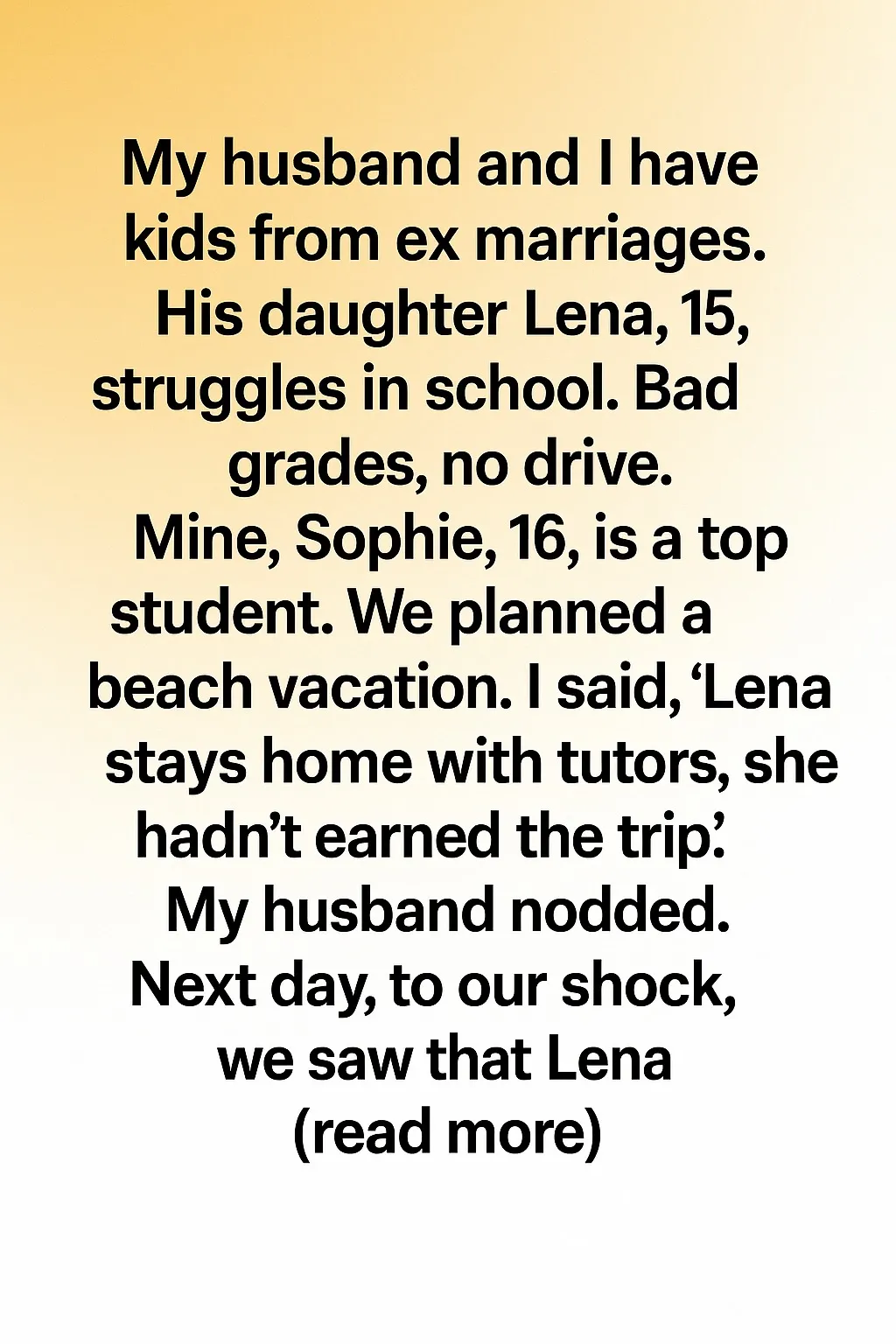 I Refused to Take My Stepdaughter on Vacation — Until I Saw What She Did at 5 A.M.