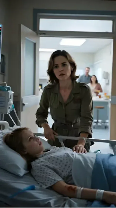 The hospital called—my seven-year-old had been rushed to the Emergency. I tore through the doors and found her barely conscious on the stretcher. “Mom, I’m sorry… Dad was in our bed with Aunt Serena. When they saw me, he shoved me down the stairs. They’re still there, drinking whiskey…” Instinct from my military years snapped into place. Nobody harms my child and walks away.