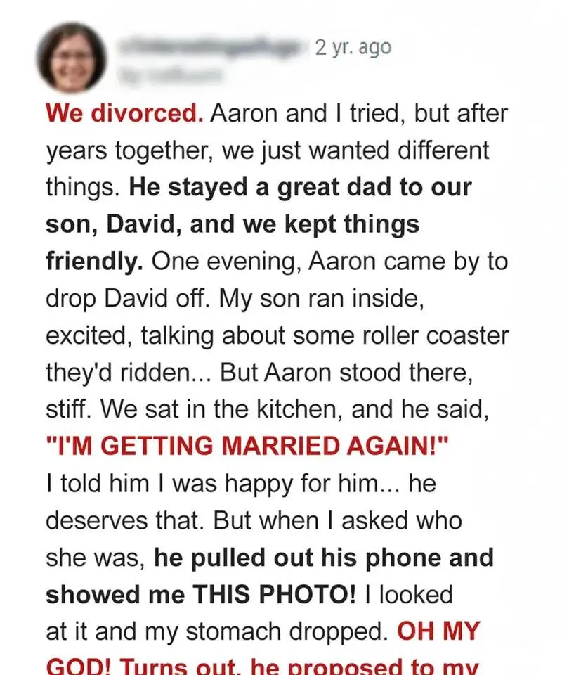 When My Ex Told Me He Was Remarrying — I Never Expected to See Her