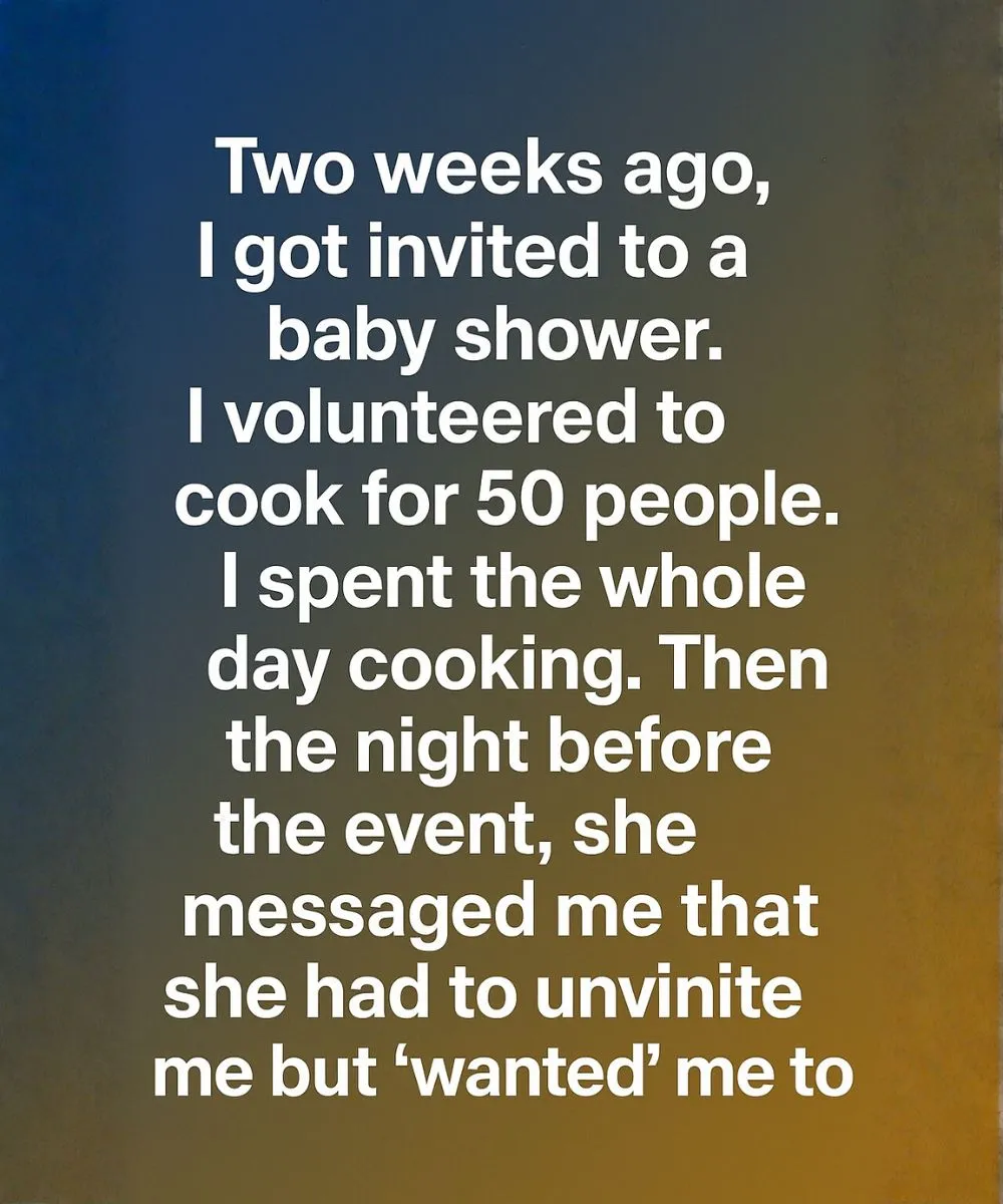 Uninvited—But Still Expected to Cook? How I Chose Dignity Over Disrespect