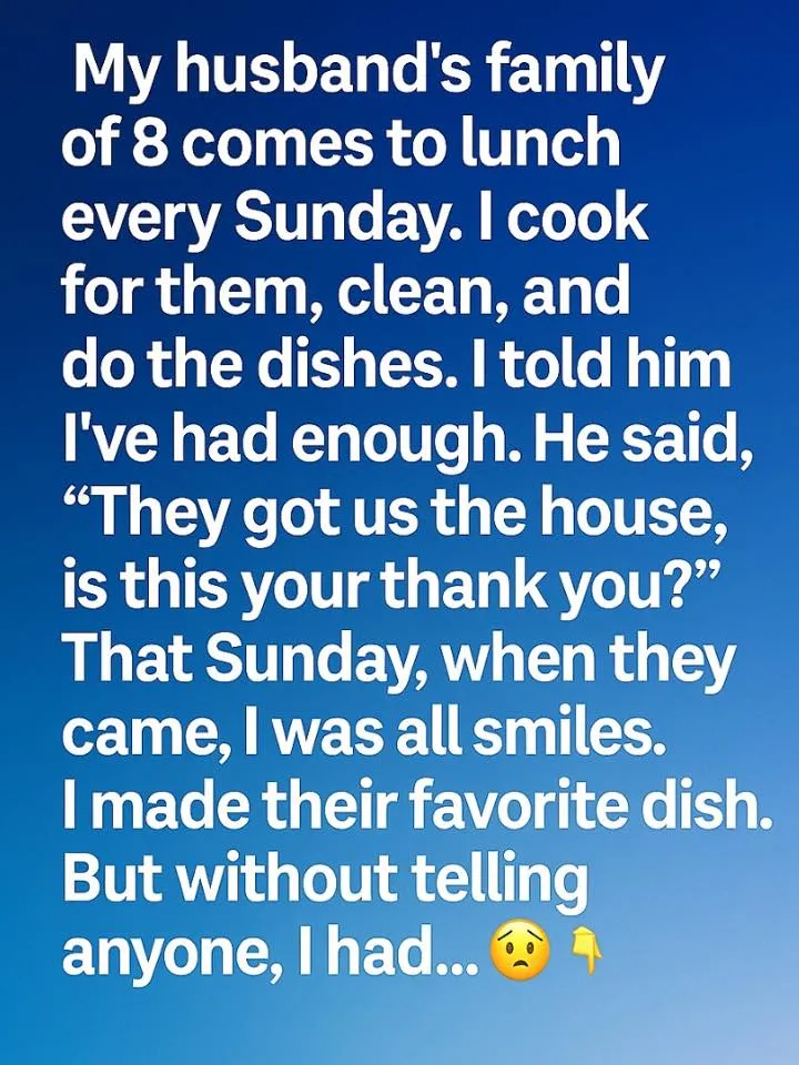 The Sunday That Changed Everything: How One Simple Meal Taught My Husband the True Meaning of Respect