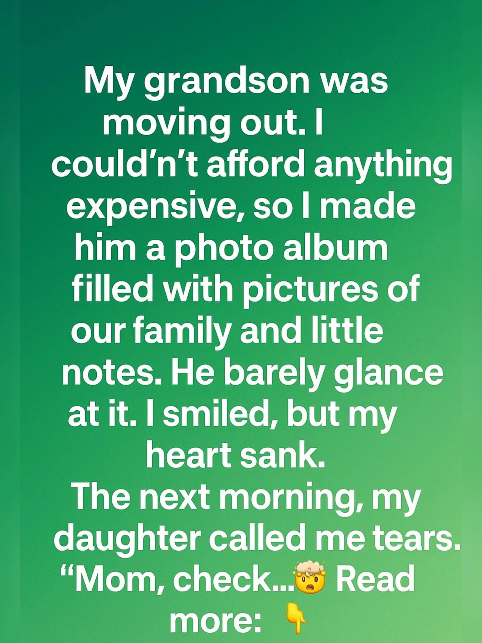 A Gift From the Heart A Grandson’s Unexpected Response