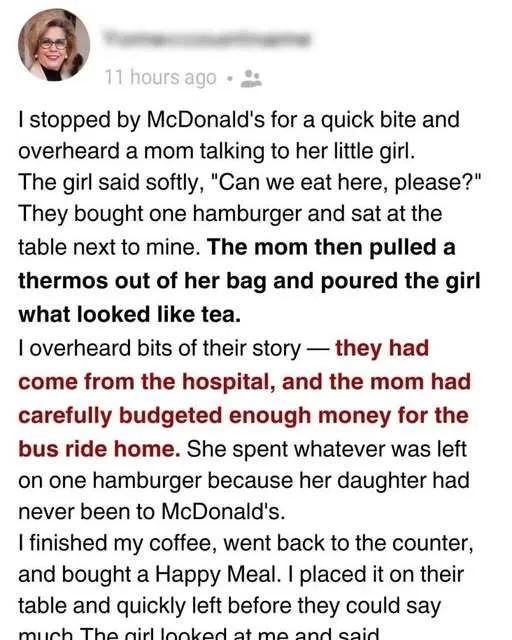 The Little Girl at McDonald’s Who Reminded Me What Kindness Really Means