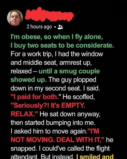 She Took the Seat I Paid For and Tried to Shame Me What Happened Next Changed Everything