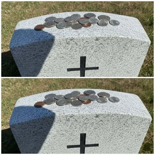 The Meaning Behind the Tradition of Coins on Gravestones and the Silent Messages Left for Fallen Soldiers