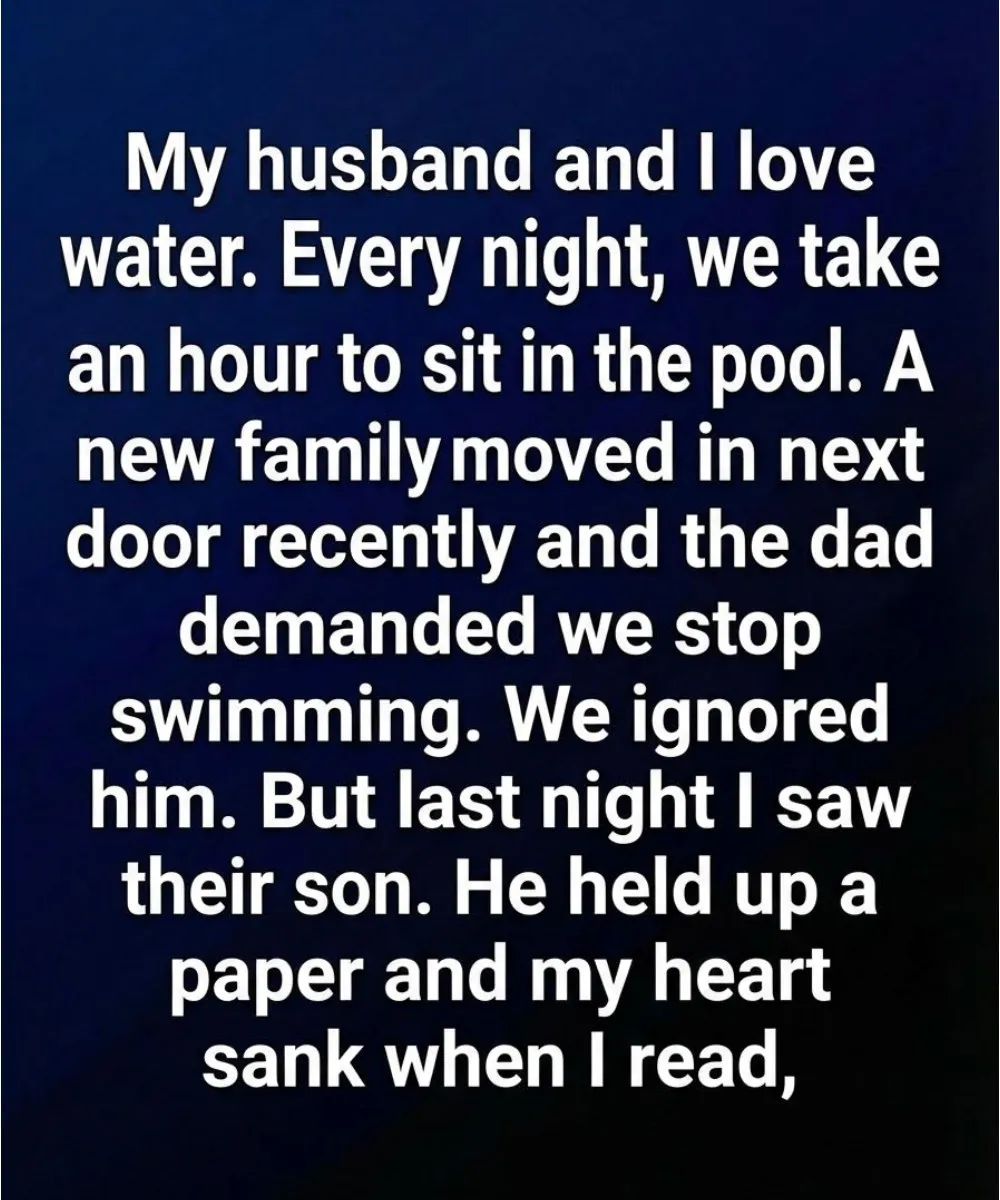 The Nightly Pool Routine That Sparked A Conflict With The Neighbors Until A Hidden Note Revealed