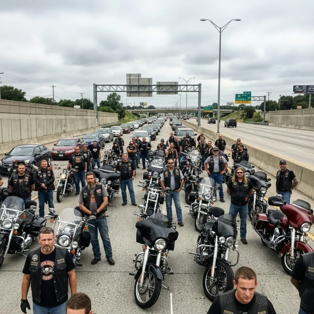 These Bikers Shut Down a Highway for an Hour And What I Witnessed Changed Everything