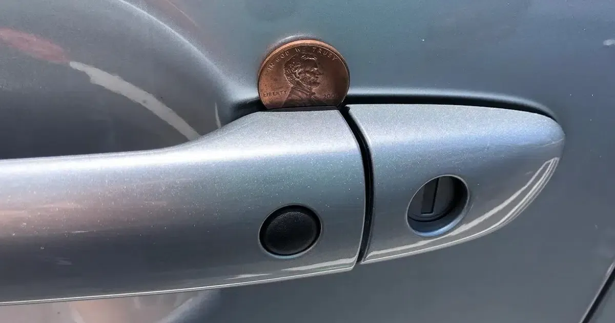 If You Ever Notice a Penny in Your Car Door Handle What It Could Signal and Why Staying Alert Matters