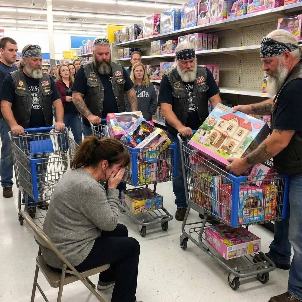 Forty Bikers Walked Into a Toy Store and Left Six Foster Kids With The Christmas They Deserved