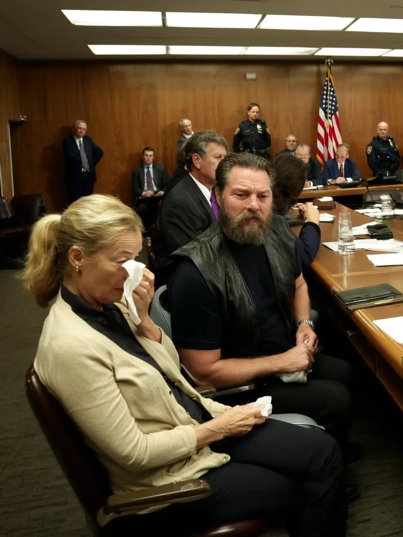 Fourteen Unexpected Biker Guests Completely Change A Tense School Bullying Meeting