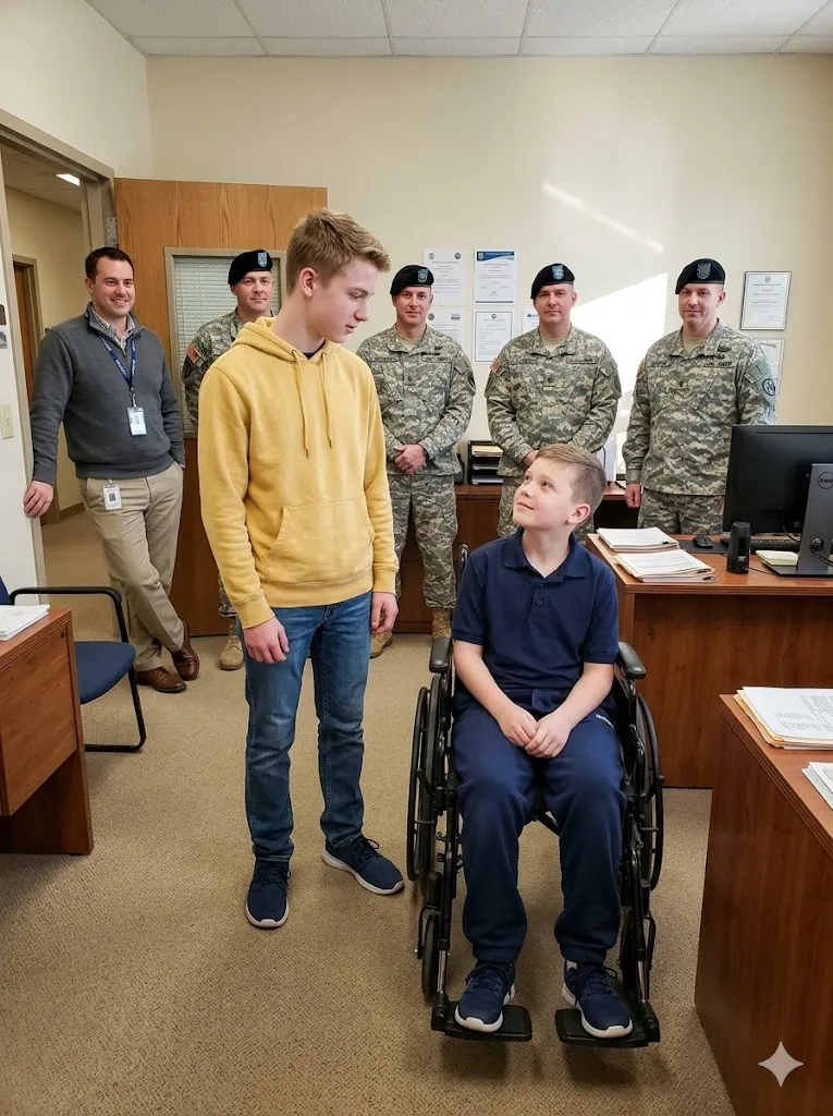 Military Veterans Surprise Young Boy Who Carried His Disabled Friend Through Trail