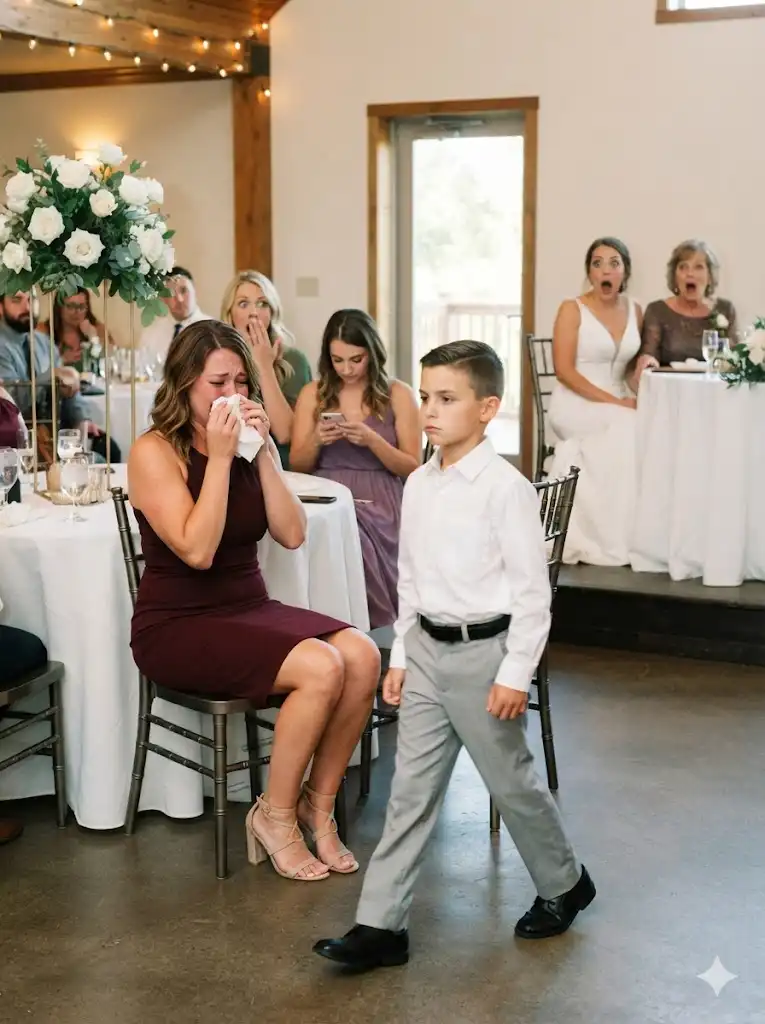 Young Boy Silences Entire Wedding Reception To Defend His Single Mother