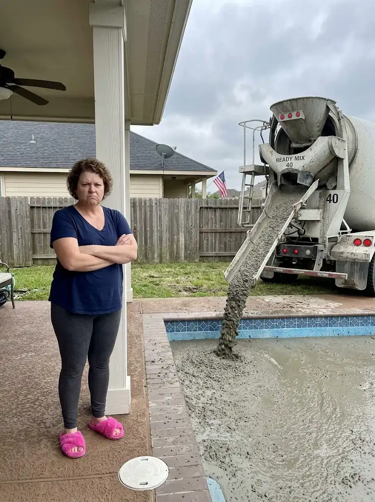 Bitter Neighbor Fills Memorial Pool With Concrete And Instantly Regrets It