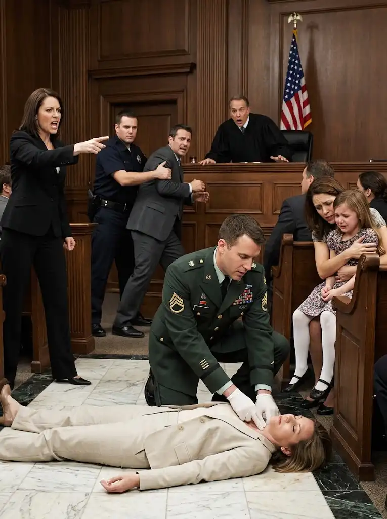 Husband Smirks At Her Collapse Until Military Doctor Pauses Courtroom Hearing