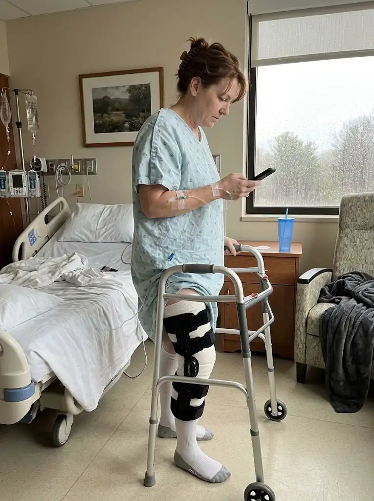 Waking up from a grueling six hour knee surgery should have been a time for rest