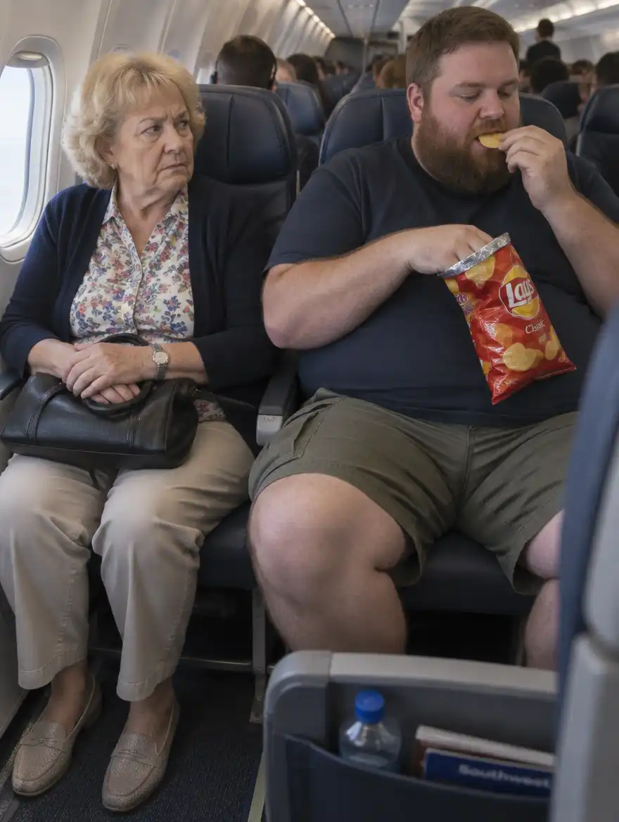 Arrogant Stranger Stole My Airplane Seat Space Until I Finally Reacted